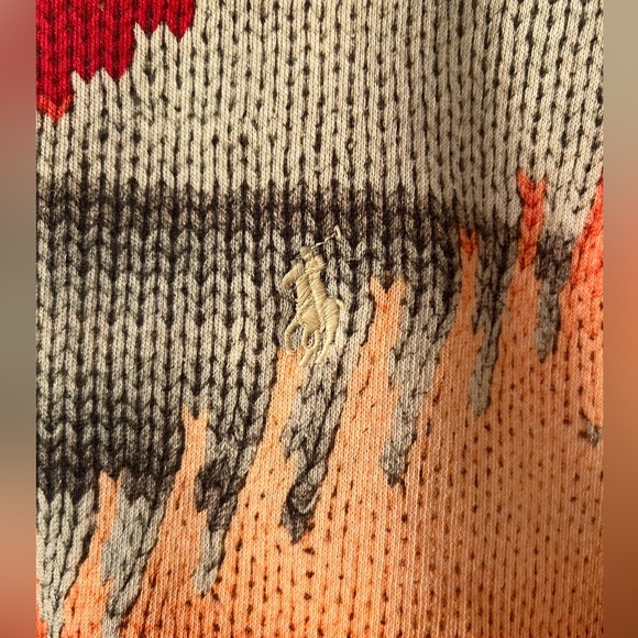 Rare Polo Ralph Lauren Colorful Aztec Southwestern Crew Neck Sweatshirt Size XS - Picture 3 of 5